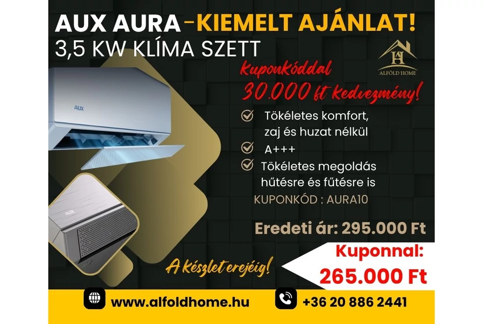 30.000 Ft kedvezmény kuponnal - Kuponkód AURA10
